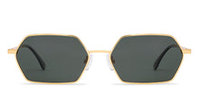 Load image into Gallery viewer, Gold Geometric Full Rim Unisex Sunglasses by Lenskart-232001