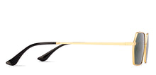 Load image into Gallery viewer, Gold Geometric Full Rim Unisex Sunglasses by Lenskart-232001