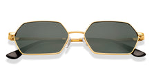 Load image into Gallery viewer, Gold Geometric Full Rim Unisex Sunglasses by Lenskart-232001