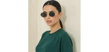 Load image into Gallery viewer, Gold Oval Full Rim Unisex Sunglasses by Lenskart-232014