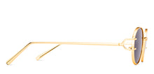 Load image into Gallery viewer, Gold Oval Full Rim Unisex Sunglasses by Lenskart-232014