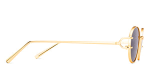 Gold Oval Full Rim Unisex Sunglasses by Lenskart-232014