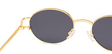 Load image into Gallery viewer, Gold Oval Full Rim Unisex Sunglasses by Lenskart-232014