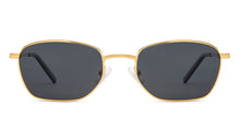 Load image into Gallery viewer, Gold Square Full Rim Unisex Sunglasses by Lenskart-232015