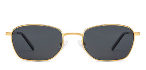 Gold Square Full Rim Unisex Sunglasses by Lenskart-232015