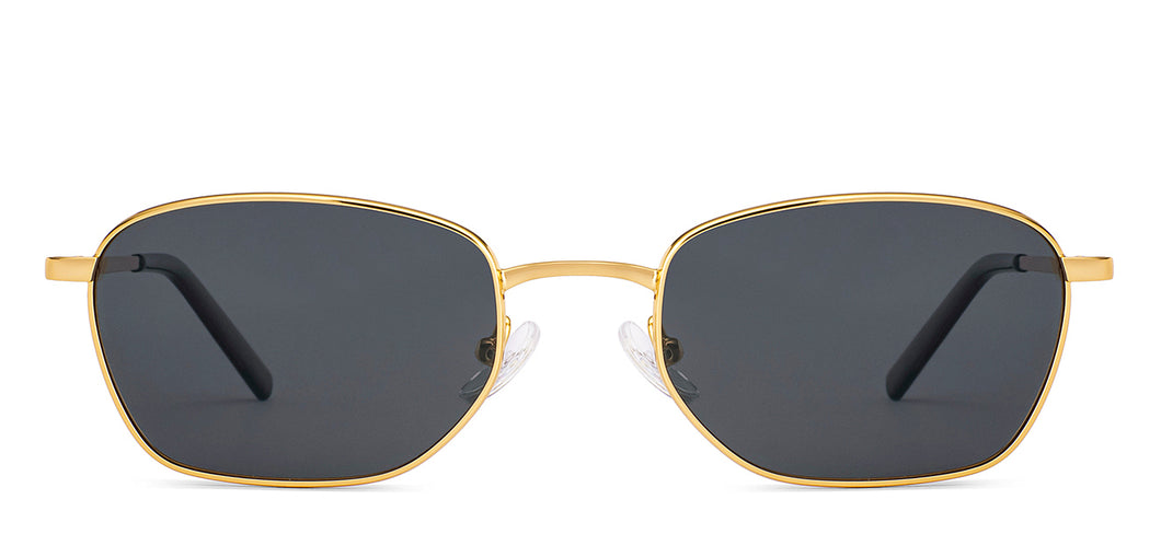 Gold Square Full Rim Unisex Sunglasses by Lenskart-232015