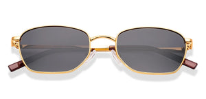 Gold Square Full Rim Unisex Sunglasses by Lenskart-232015
