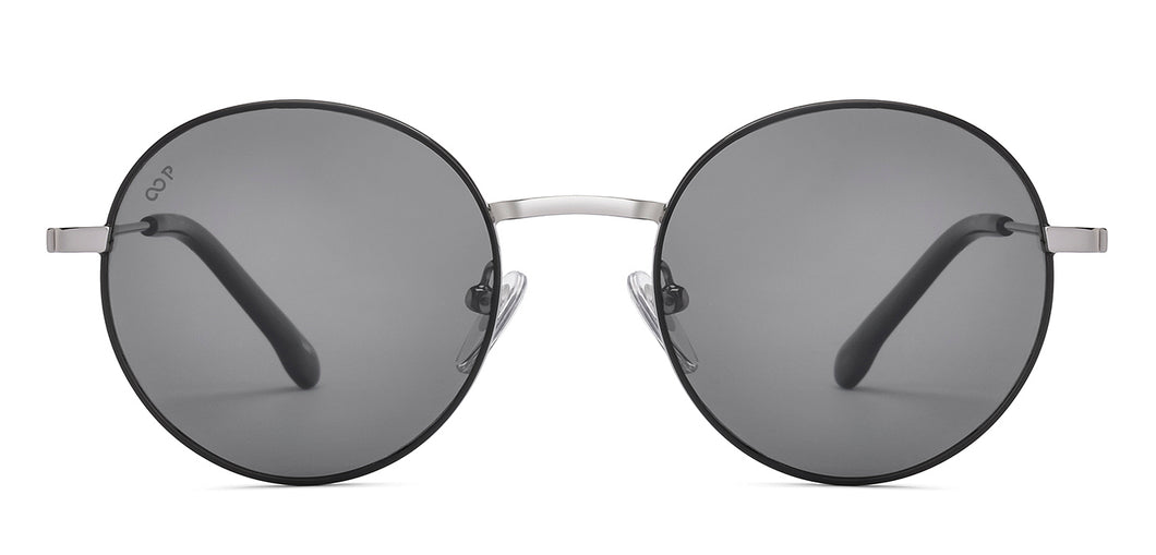 Black Round Full Rim Unisex Sunglasses by Lenskart STUDIO-218091