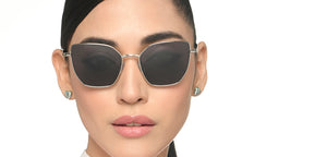 Silver Cat Eye Full Rim Women Sunglasses by Vincent Chase Polarized-213228