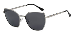 Silver Cat Eye Full Rim Women Sunglasses by Vincent Chase Polarized-213228