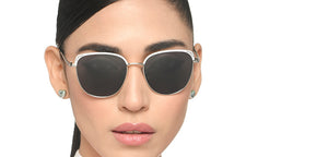 Silver Cat Eye Full Rim Women Sunglasses by Vincent Chase Polarized-213245