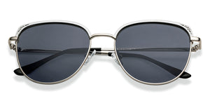 Silver Cat Eye Full Rim Women Sunglasses by Vincent Chase Polarized-213245
