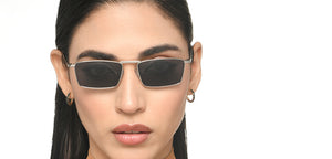 Silver Rectangle/ Square Full Rim Unisex Sunglasses by Vincent Chase Polarized-213223