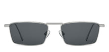 Load image into Gallery viewer, Silver Rectangle/ Square Full Rim Unisex Sunglasses by Vincent Chase Polarized-213223