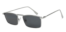 Load image into Gallery viewer, Silver Rectangle/ Square Full Rim Unisex Sunglasses by Vincent Chase Polarized-213223