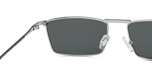 Silver Rectangle/ Square Full Rim Unisex Sunglasses by Vincent Chase Polarized-213223