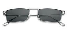 Load image into Gallery viewer, Silver Rectangle/ Square Full Rim Unisex Sunglasses by Vincent Chase Polarized-213223
