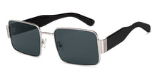 Load image into Gallery viewer, Silver Rectangle Full Rim Unisex Sunglasses by Lenskart-222742