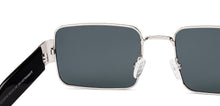 Load image into Gallery viewer, Silver Rectangle Full Rim Unisex Sunglasses by Lenskart-222742