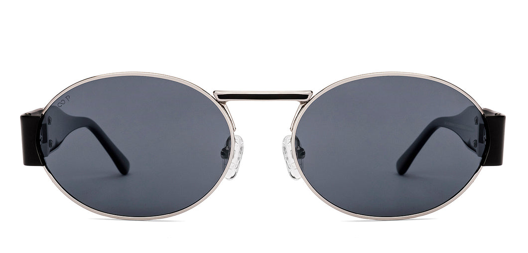 Silver Round Full Rim Unisex Sunglasses by Lenskart-222740