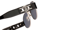 Load image into Gallery viewer, Silver Round Full Rim Unisex Sunglasses by Lenskart-222740