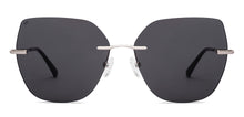Load image into Gallery viewer, Silver Cat Eye Rimless Unisex Sunglasses by Lenskart-228474