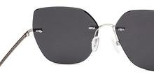 Load image into Gallery viewer, Silver Cat Eye Rimless Unisex Sunglasses by Lenskart-228474