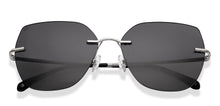 Load image into Gallery viewer, Silver Cat Eye Rimless Unisex Sunglasses by Lenskart-228474