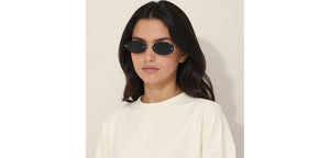 Silver Oval Rimless Women Sunglasses by Lenskart-228927