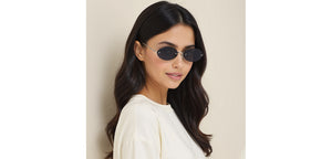 Silver Oval Rimless Women Sunglasses by Lenskart-228927
