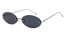 Load image into Gallery viewer, Silver Oval Rimless Women Sunglasses by Lenskart-228927