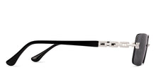 Load image into Gallery viewer, Silver Rectangle Rimless Unisex Sunglasses by Lenskart-228468
