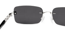 Load image into Gallery viewer, Silver Rectangle Rimless Unisex Sunglasses by Lenskart-228468