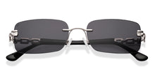 Load image into Gallery viewer, Silver Rectangle Rimless Unisex Sunglasses by Lenskart-228468