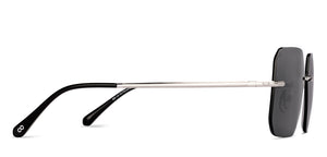 Silver Rectangle Rimless Unisex Sunglasses by Lenskart-228476