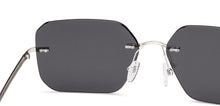 Load image into Gallery viewer, Silver Rectangle Rimless Unisex Sunglasses by Lenskart-228476