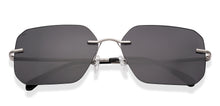 Load image into Gallery viewer, Silver Rectangle Rimless Unisex Sunglasses by Lenskart-228476