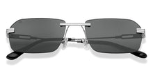 Load image into Gallery viewer, Silver Rectangle Rimless Unisex Sunglasses by Lenskart-222750