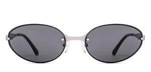 Silver Round Rimless Women Sunglasses by Lenskart-220682