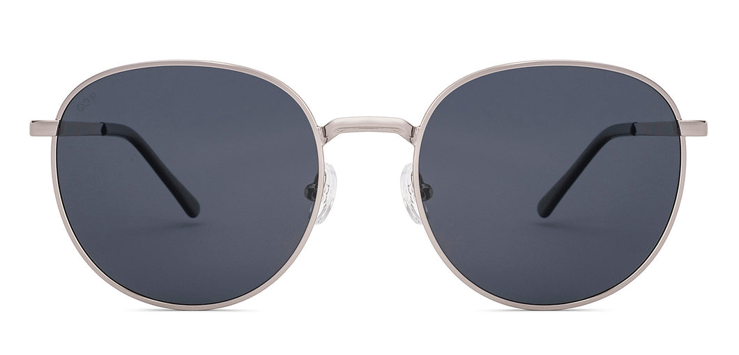 Silver Round Full Rim Unisex Sunglasses by Vincent Chase Polarized-235194
