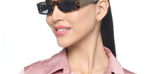 Load image into Gallery viewer, Tortoise Rectangle Full Rim Unisex Sunglasses by John Jacobs-212830