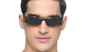 Load image into Gallery viewer, Tortoise Rectangle Full Rim Unisex Sunglasses by John Jacobs-212830