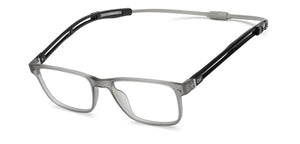 Grey Rectangle Full Rim Unisex Eyeglasses by Lenskart Air-209767