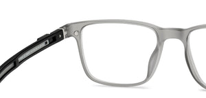 Grey Rectangle Full Rim Unisex Eyeglasses by Lenskart Air-209767