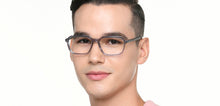 Load image into Gallery viewer, Grey Transparent Rectangle Full Rim Unisex Eyeglasses by Vincent Chase-219695