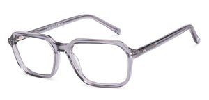 Grey Transparent Rectangle Full Rim Unisex Eyeglasses by Vincent Chase-219695