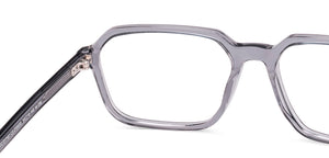 Grey Transparent Rectangle Full Rim Unisex Eyeglasses by Vincent Chase-219695