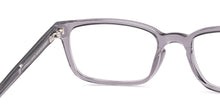 Load image into Gallery viewer, Grey Transparent Rectangle Full Rim Unisex Eyeglasses by Vincent Chase-219700