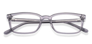 Grey Transparent Rectangle Full Rim Unisex Eyeglasses by Vincent Chase-219700