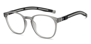 Grey Round Full Rim Unisex Eyeglasses by Lenskart Air-209774